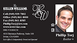 Keller Williams Business Card – horizontal - black design bussiness card - KW-1-BLACK-PHOTO