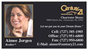 Century 21 Business Card - horizontal - Black with photo - C21-Black-3