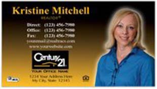 Century 21 Business Card - horizontal - Gradient with photo - C21-Color-1