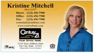 Century 21 Business Card - horizontal - Gradient with photo - C21-Color-2