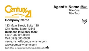 Century 21 Business Card - horizontal - white background - C21-white-13