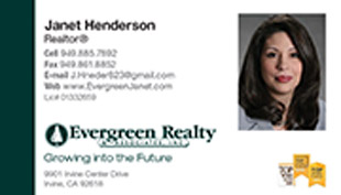 Evergreen Realty Business Card - horizontal - clean simple design with agent photo - EV-2-WHITE-PHOTO