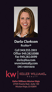 Keller Williams Business Card – Vertical - Black - KW-2-BLACK-PHOTO