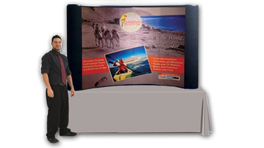 8ft tabletop popup display