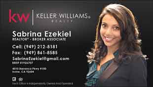 Keller Williams Business Card – Horizontal - Black - KW-13-Black-Photo