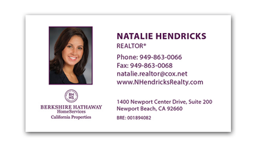 berkshire hathaway business cards - Horziontal - Business Card Template - V1-Photo