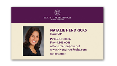 berkshire hathaway business cards - Horziontal - Business Card Template - V2-Photo