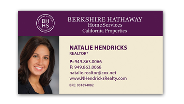 berkshire hathaway business cards - Horziontal - Business Card Template - V3-Photo