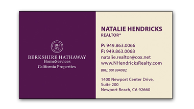 berkshire hathaway business cards - Horizontal - Business Card Template - V5