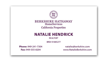 berkshire hathaway business cards - Horizontal - Business Card Template - V7