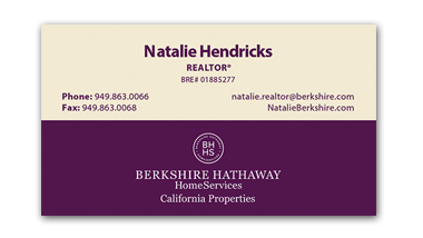berkshire hathaway business cards - Horizontal - Business Card Template - V8