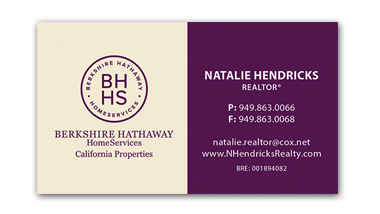 berkshire hathaway business cards - Horizontal - Business Card Template - V9