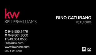 Keller Williams Business Cards – KW-21blk With New Logo