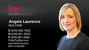 Keller Williams Business Cards – KW-21blkphoto-PR With New Logo